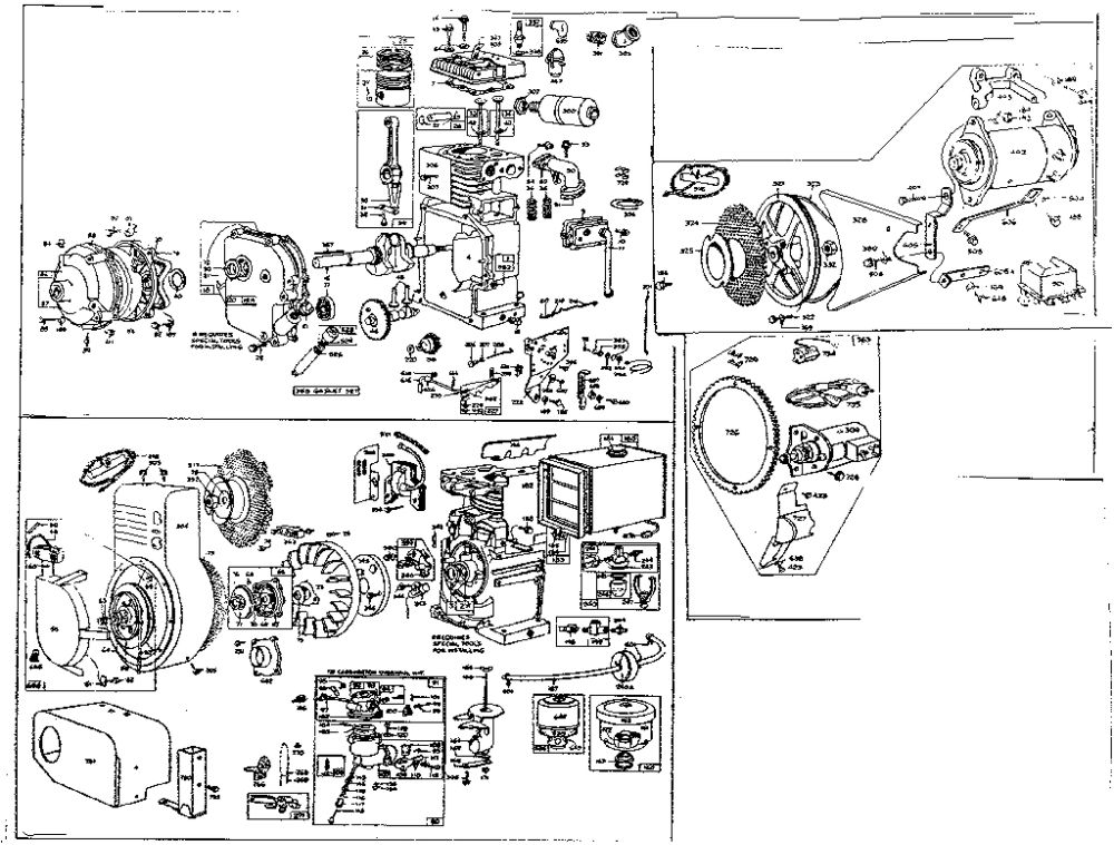 Replacement Parts Diagram and Parts List for 146400-146468 0010 - 0076 Briggs and Stratton Engine